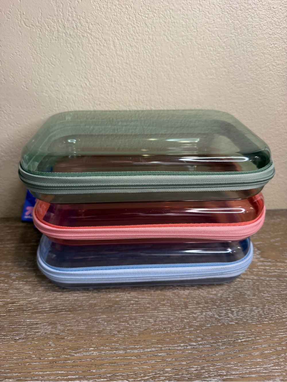 Up&up Target Hard Case Pencil case set of 3 pink, green & blue